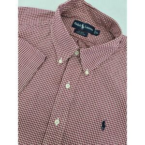Ralph Lauren Blake Men's XL Red Gingham Short Sleeves Button‎ Shirt